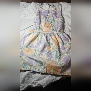 Carter's Pastel Floral Cotton Dress in Lavender, Peach & Green